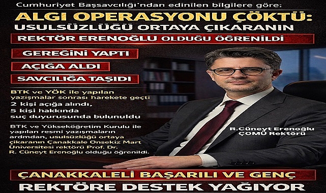 Alkışlar ÇOMÜ Rektörü Prof. Dr. R. Cüneyt Erenoğlu’na…