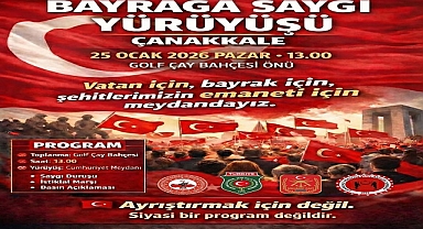 Çanakkale’de “Bayrağa Saygı” Yürüyüşü Düzenlenecek