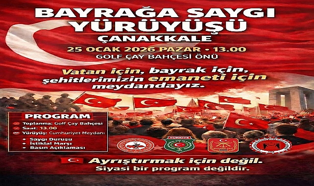Çanakkale’de “Bayrağa Saygı” Yürüyüşü Düzenlenecek