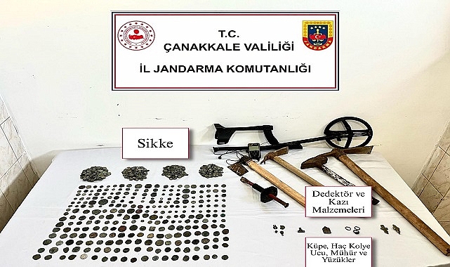 Lapseki'de Tarihi Eser Kaçakçılığı Operasyonu, Bin 288 Sikke Ele Geçirildi