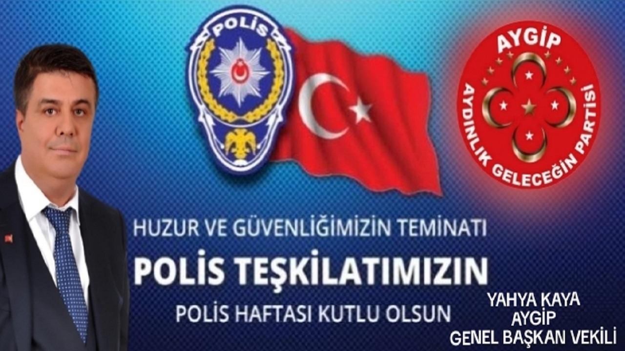 AYGİP Genel Başkan Vekili Kaya’dan Türk Polis Teşkilatı’nın 181. Yılına Anlamlı Kutlama