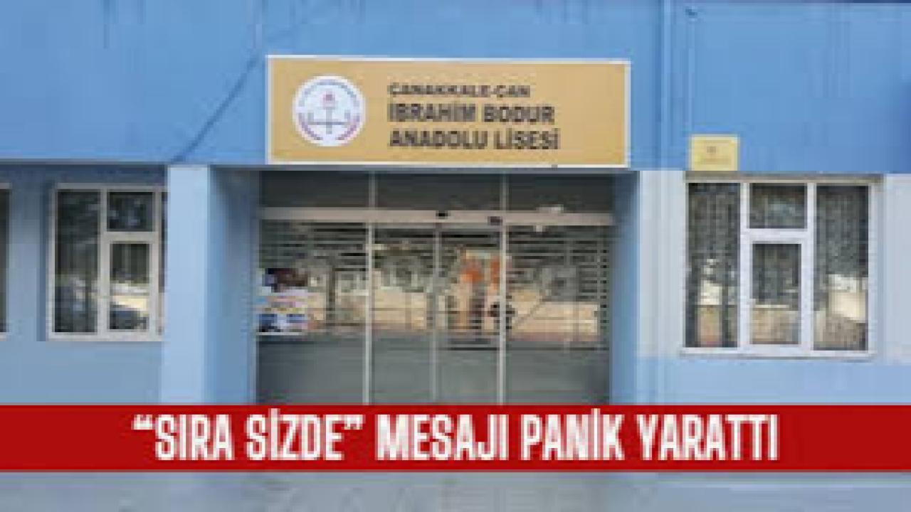 Çanakkale- Çan İlçesinde Liseye Tehdit Mesajı: Şüpheli Kısa Sürede Yakalandı
