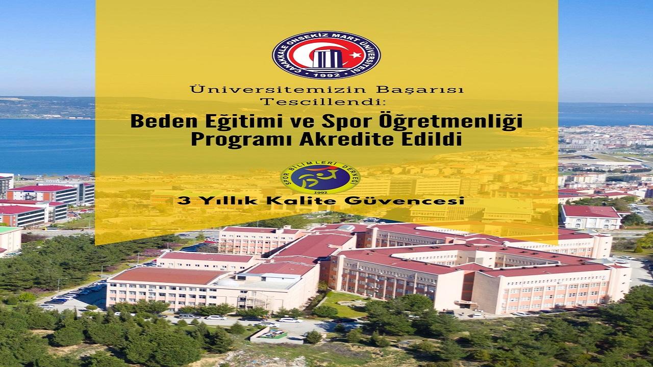 ÇOMÜ Spor Bilimleri Fakültesi’ne 3 Yıllık Akreditasyon Gururu