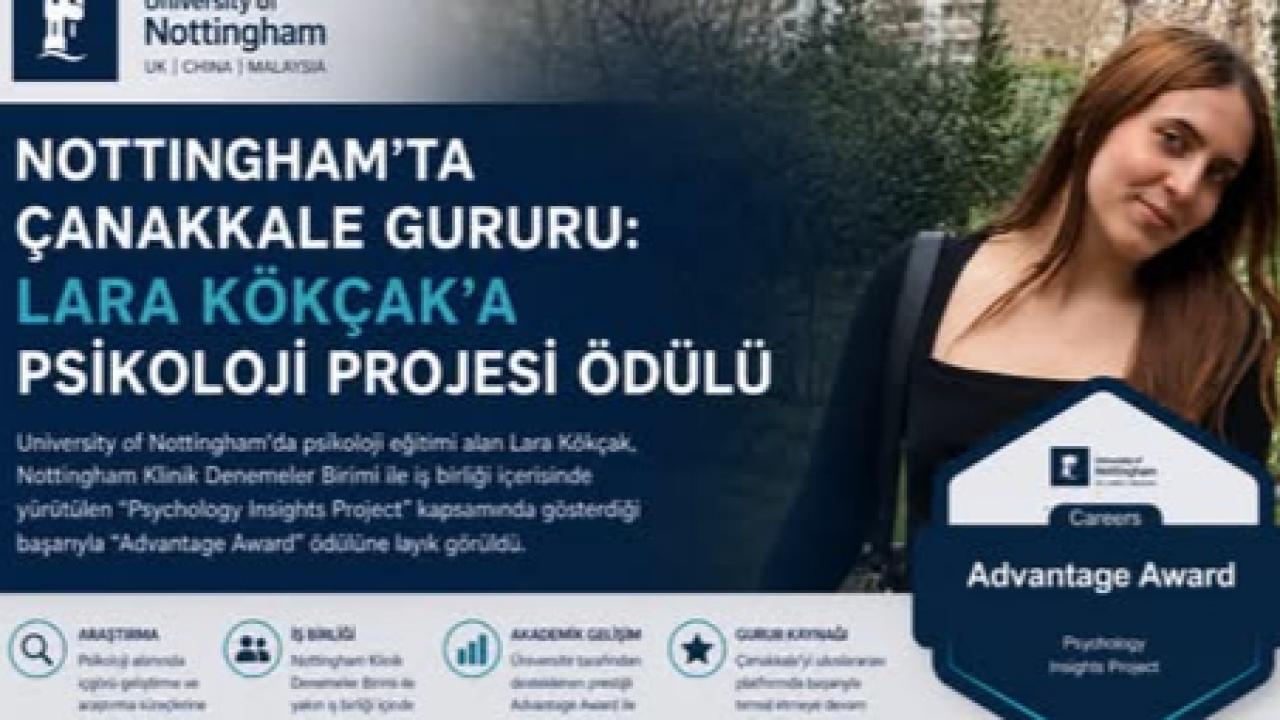 Nottingham’ta Çanakkale Gururu: Lara Kökçak Uluslararası Başarıya İmza Attı
