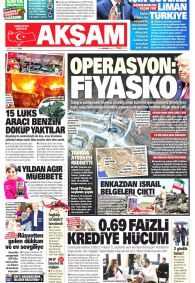 Akşam Gazetesi Gazete Manşeti