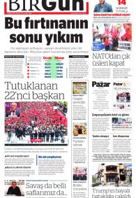 Birgün Gazetesi Gazete Manşeti